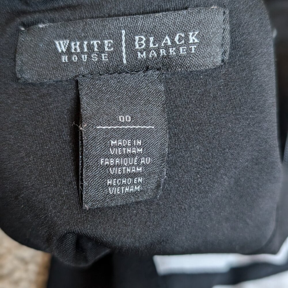 WHBM Black Dress with Striped Panel - Picture 3 of 4